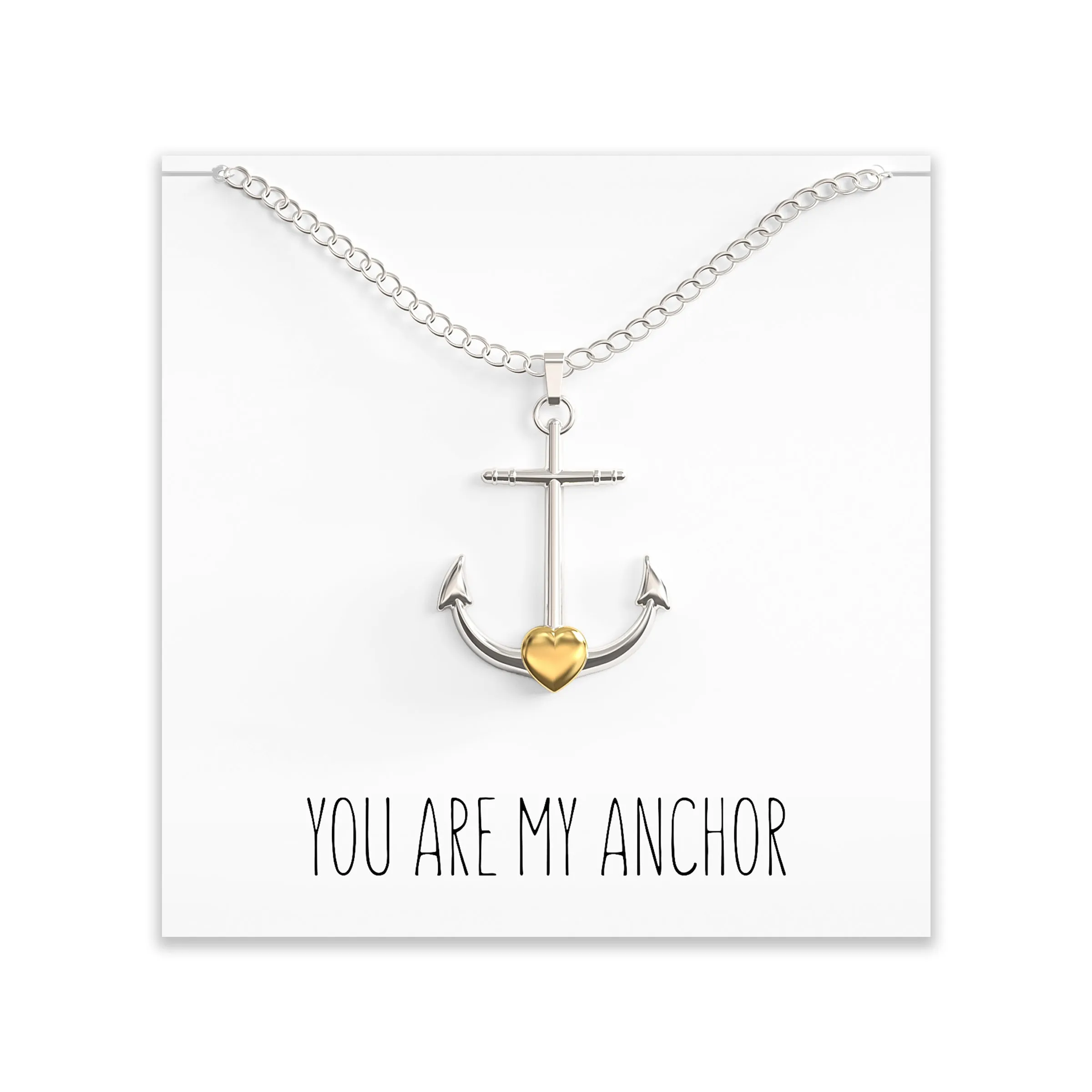 Anchor Necklace – Nautical Charm - Pendant with Cute Message Card