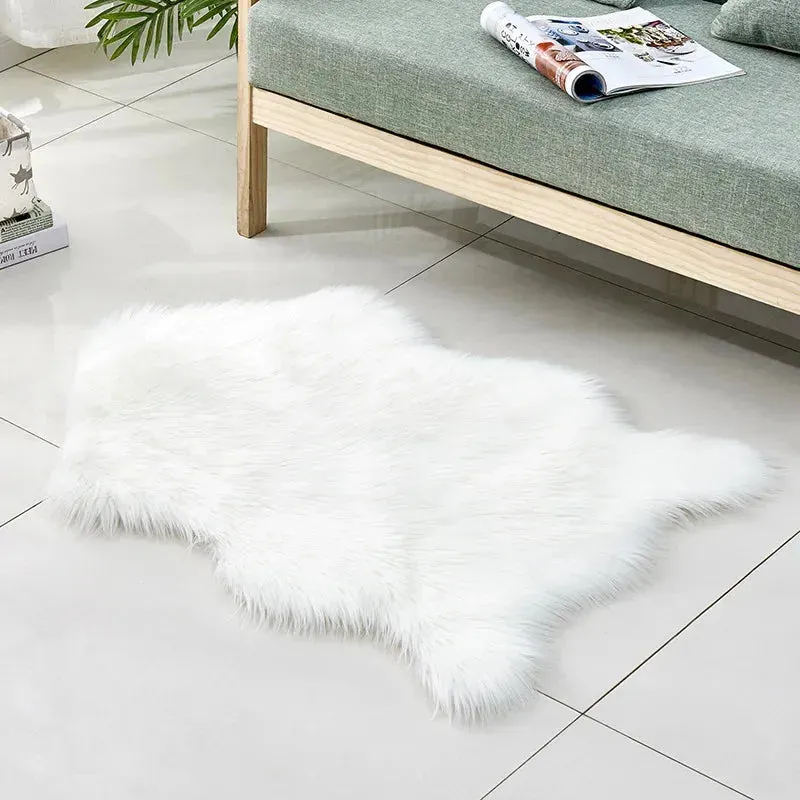 Animal Shaped Faux Fur Accent Rug
