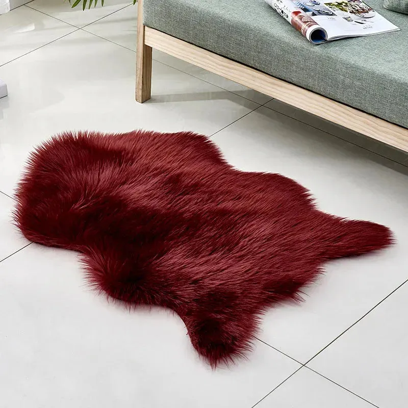Animal Shaped Faux Fur Accent Rug