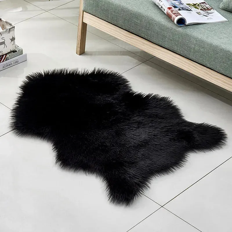 Animal Shaped Faux Fur Accent Rug