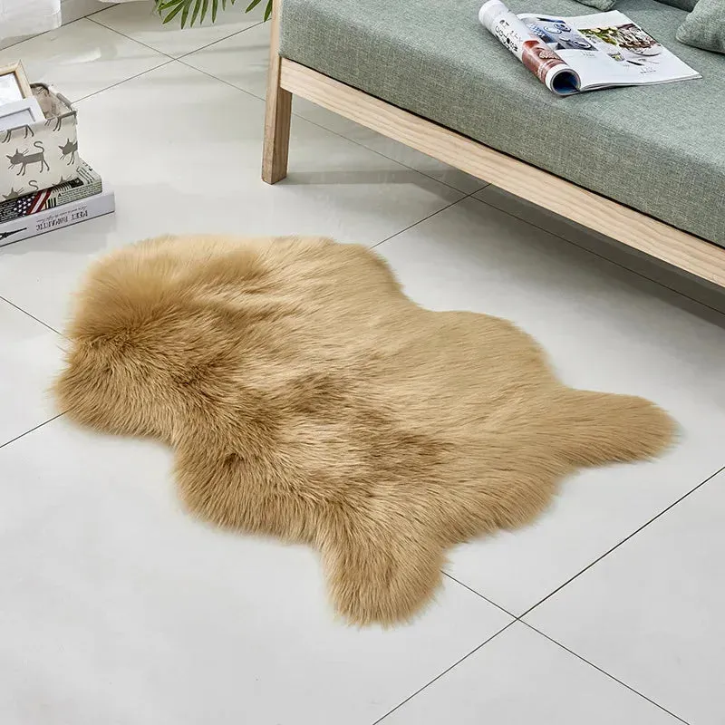 Animal Shaped Faux Fur Accent Rug