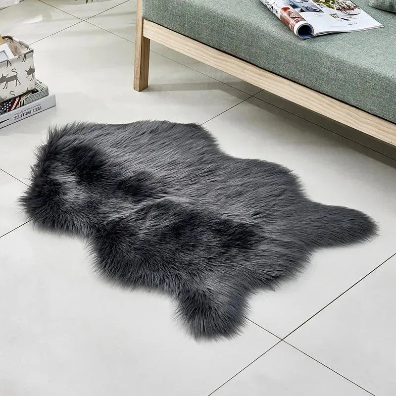 Animal Shaped Faux Fur Accent Rug