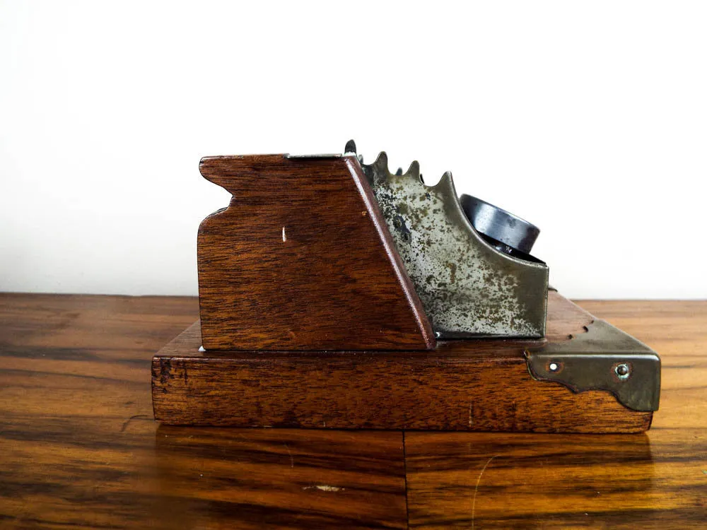 Antique 1890s Hayne Suspended Inkwell Desk