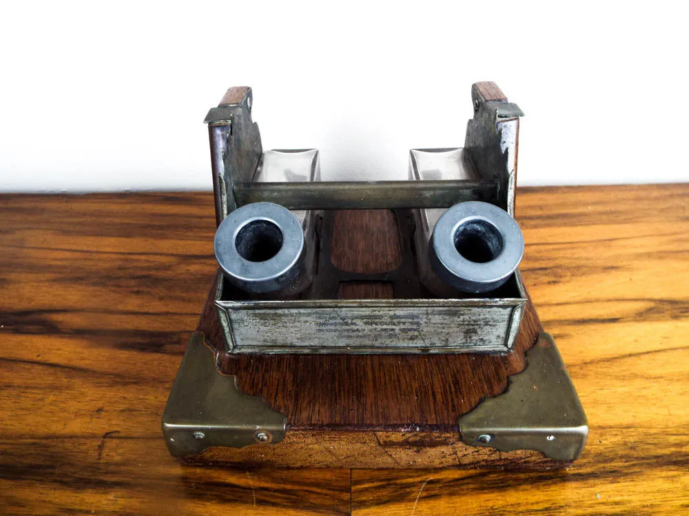 Antique 1890s Hayne Suspended Inkwell Desk