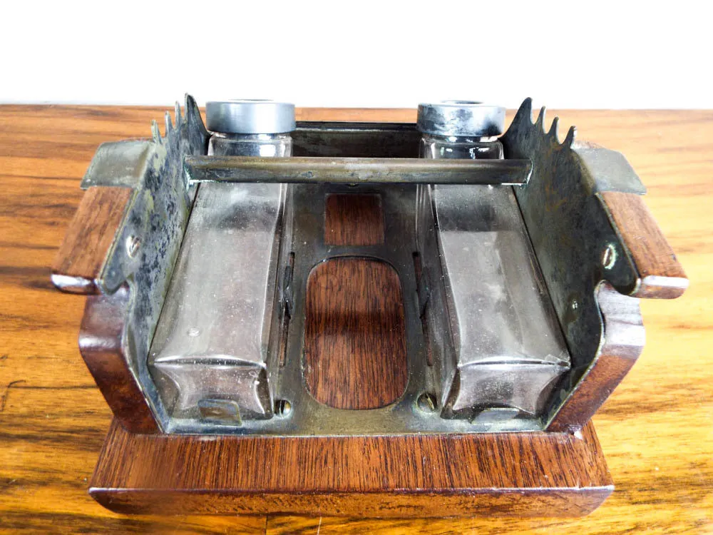Antique 1890s Hayne Suspended Inkwell Desk