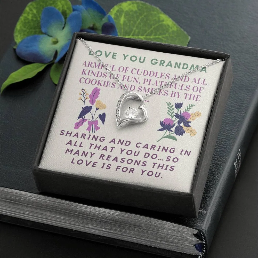 Armful of cuddles-Forever Love Heart Necklace for Grandma