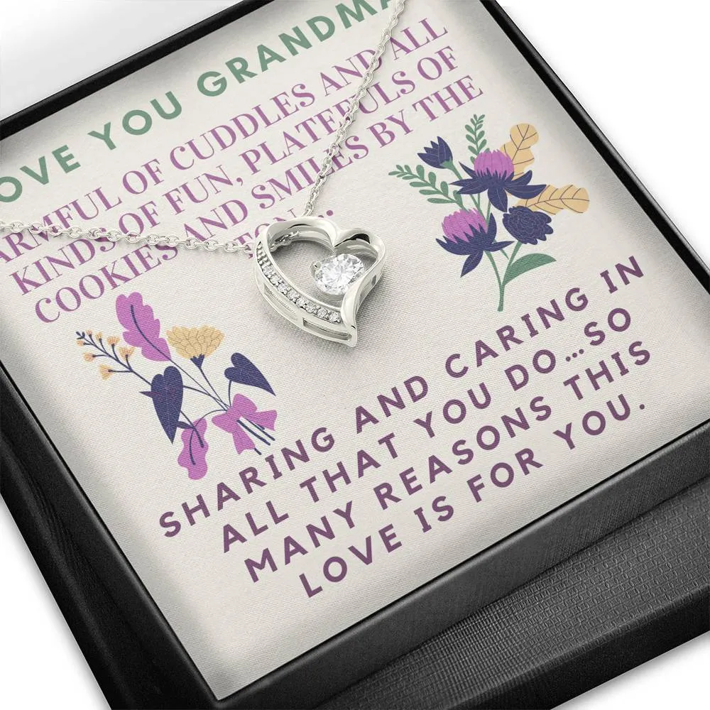 Armful of cuddles-Forever Love Heart Necklace for Grandma