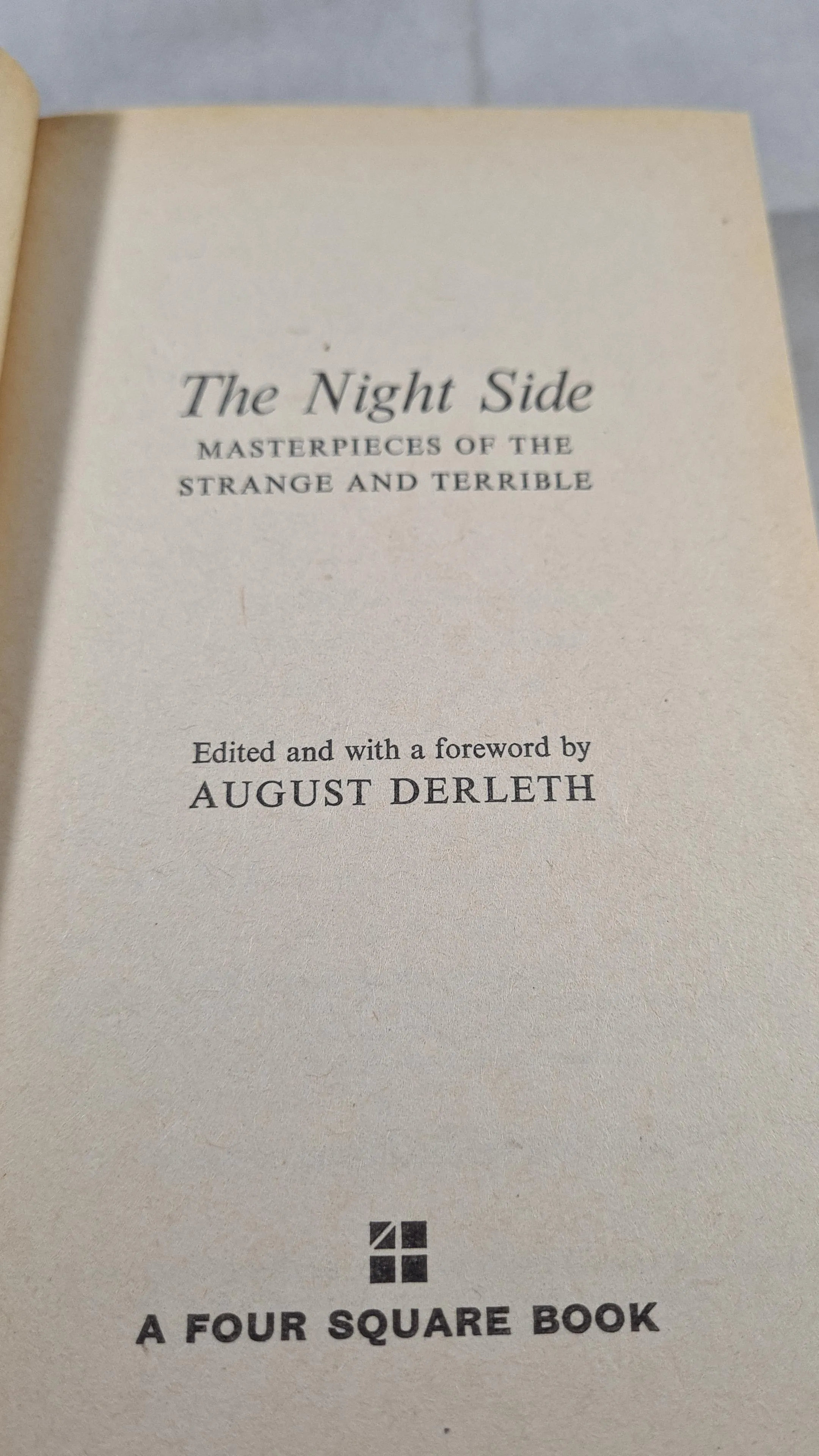 August Derleth - The Night Side :  First Four Square Edition 1966, Paperbacks