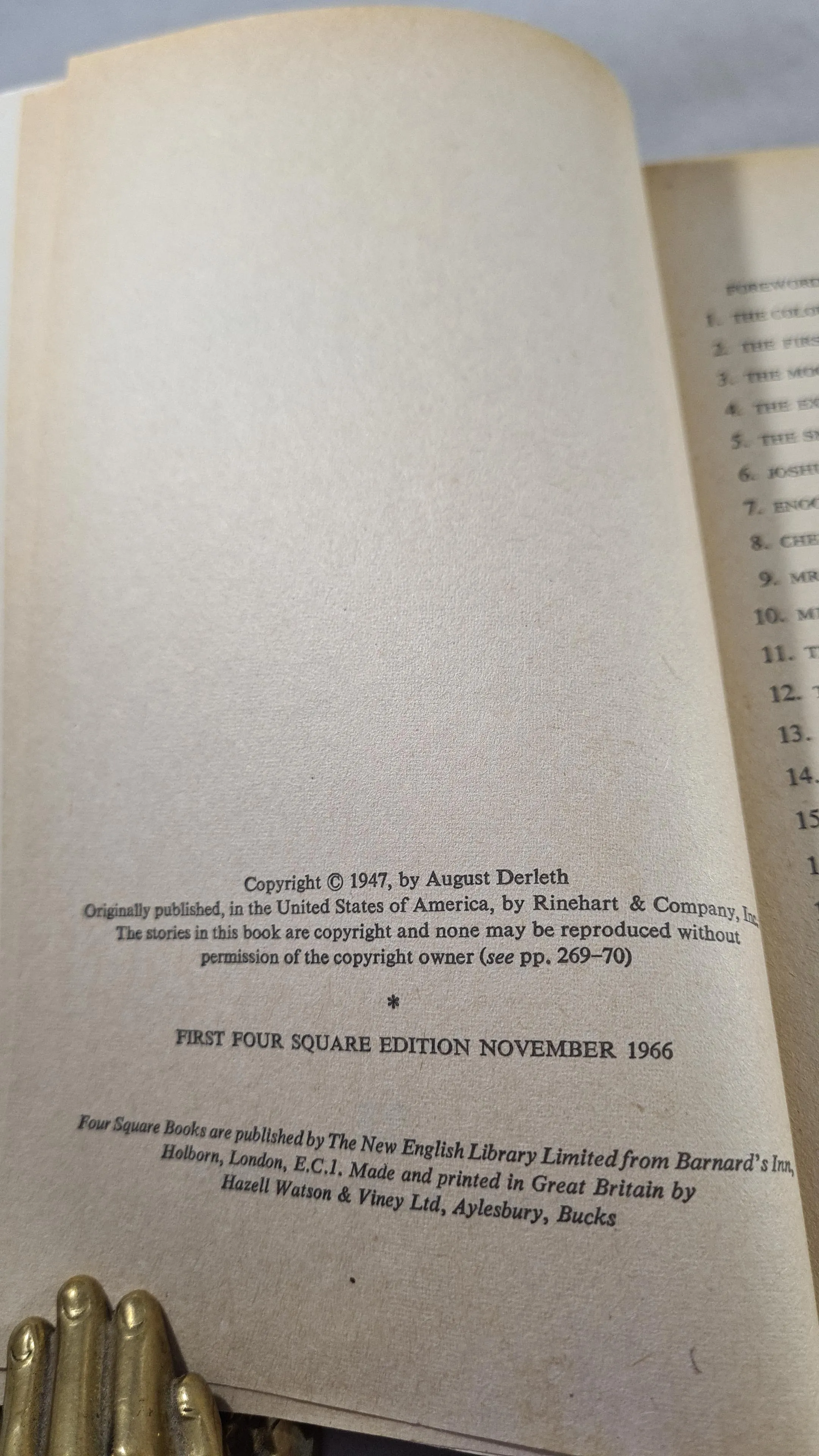 August Derleth - The Night Side :  First Four Square Edition 1966, Paperbacks