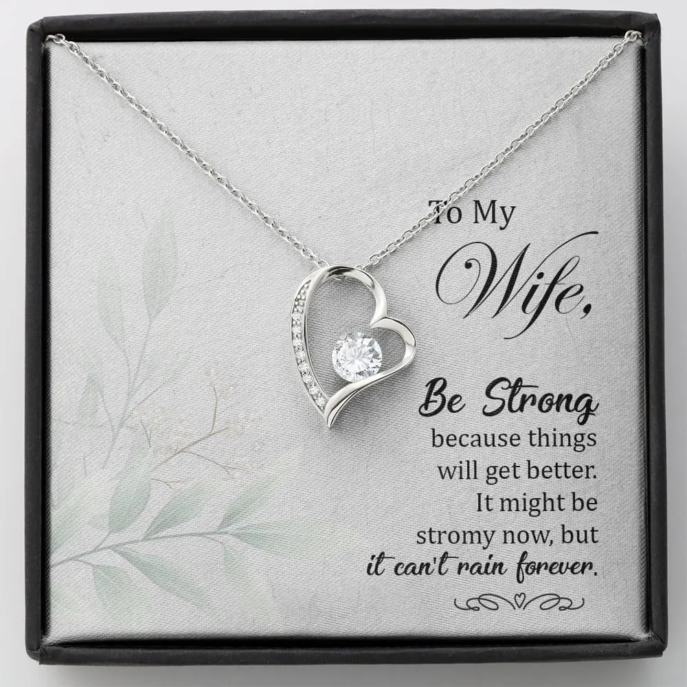 Be Strong-Forever Love Heart Necklace for Wife