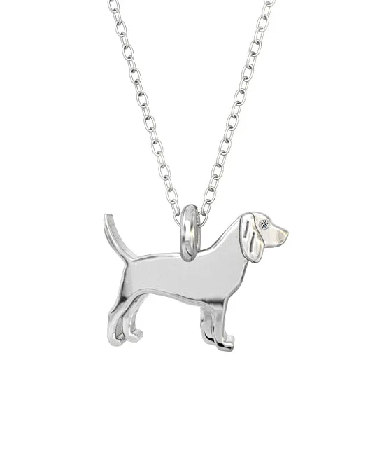 Beagle Mini Pups Diamond Necklace