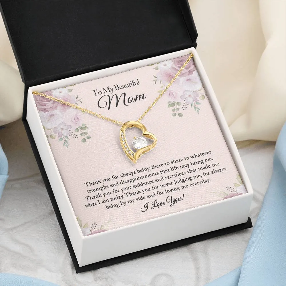 Birthday Gift for Mom, To My Beautiful Mom Necklace, Mother's Day Gift from Daughter, Mom Gift From Son, Mom Necklace, Mother's Day Necklace