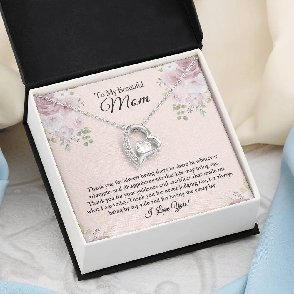 Birthday Gift for Mom, To My Beautiful Mom Necklace, Mother's Day Gift from Daughter, Mom Gift From Son, Mom Necklace, Mother's Day Necklace