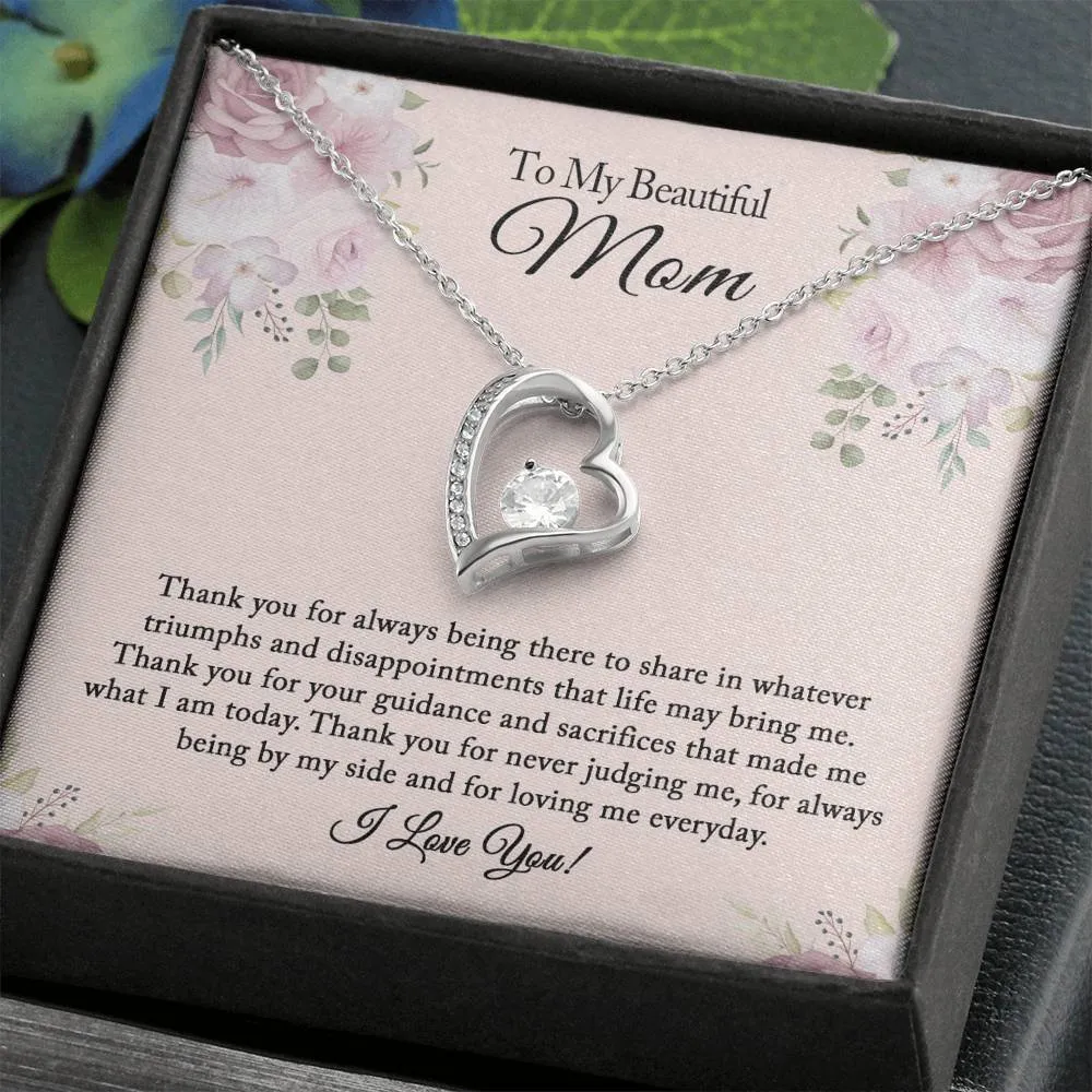 Birthday Gift for Mom, To My Beautiful Mom Necklace, Mother's Day Gift from Daughter, Mom Gift From Son, Mom Necklace, Mother's Day Necklace