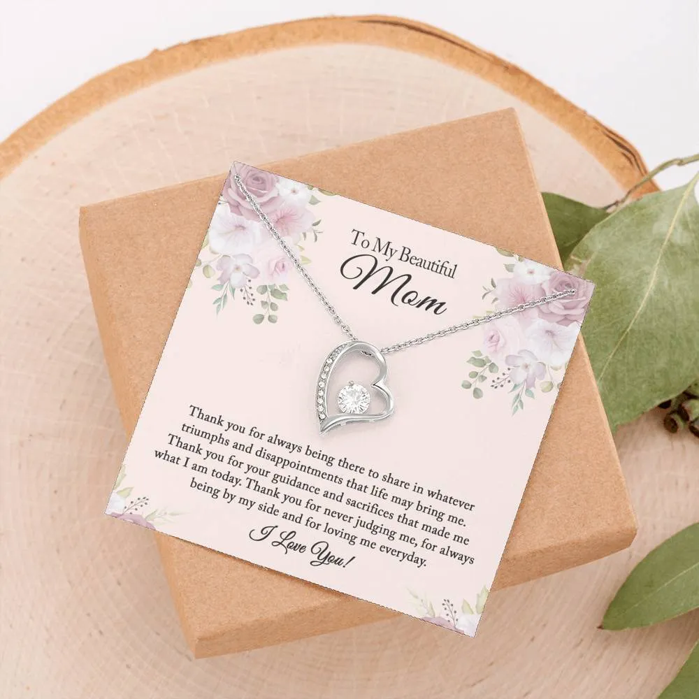 Birthday Gift for Mom, To My Beautiful Mom Necklace, Mother's Day Gift from Daughter, Mom Gift From Son, Mom Necklace, Mother's Day Necklace