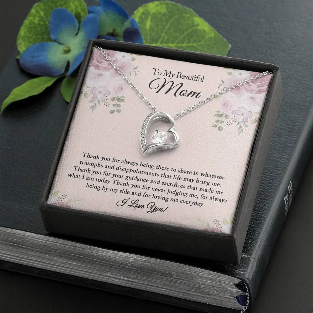 Birthday Gift for Mom, To My Beautiful Mom Necklace, Mother's Day Gift from Daughter, Mom Gift From Son, Mom Necklace, Mother's Day Necklace