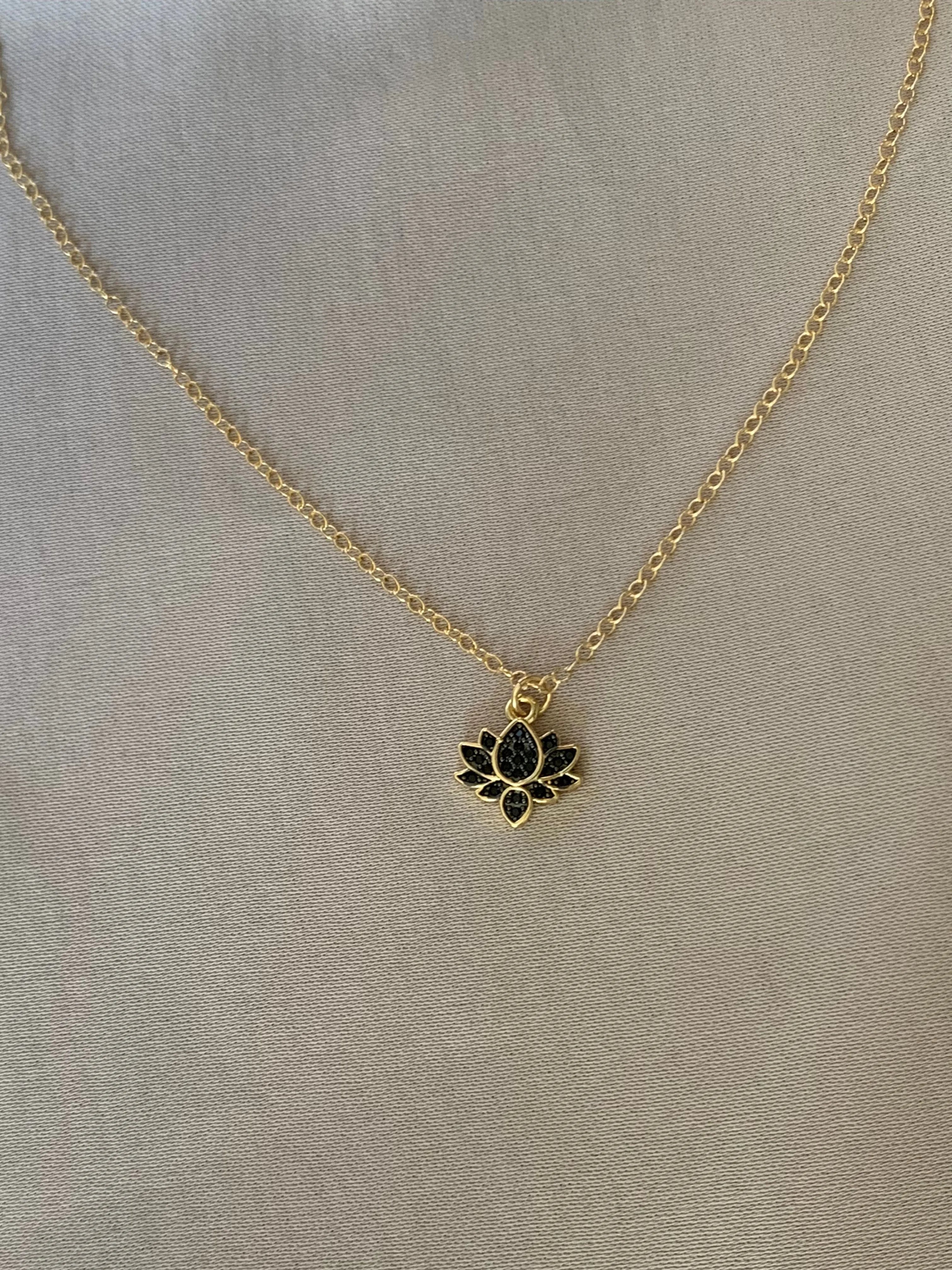 Black Lotus Necklace
