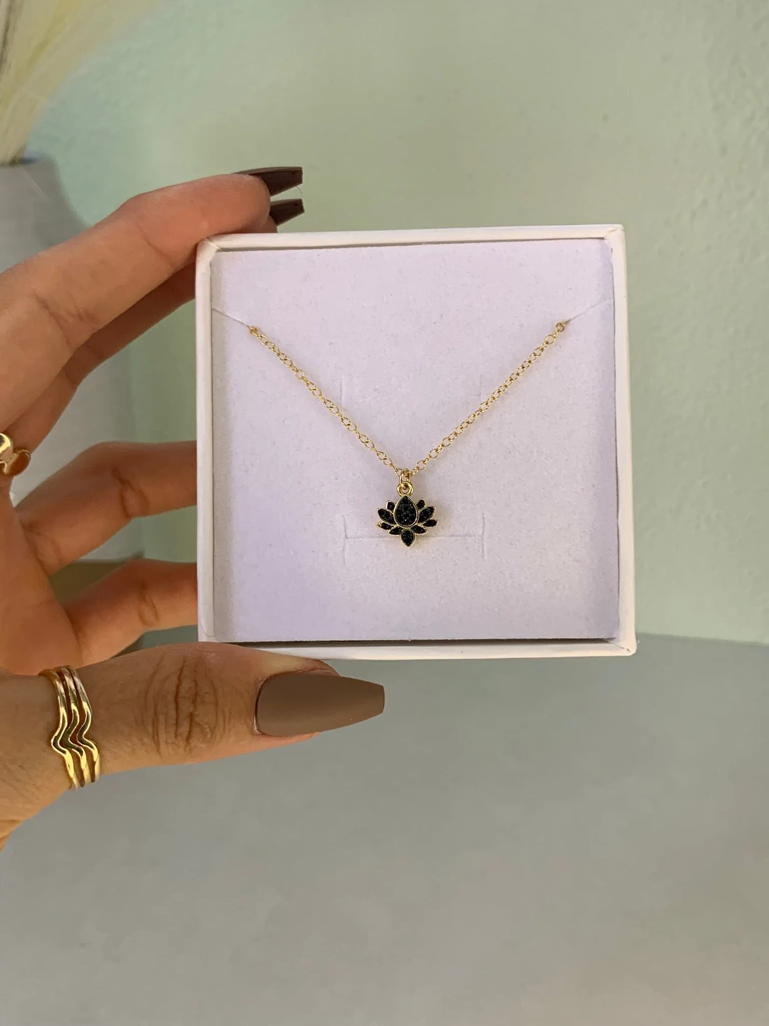 Black Lotus Necklace