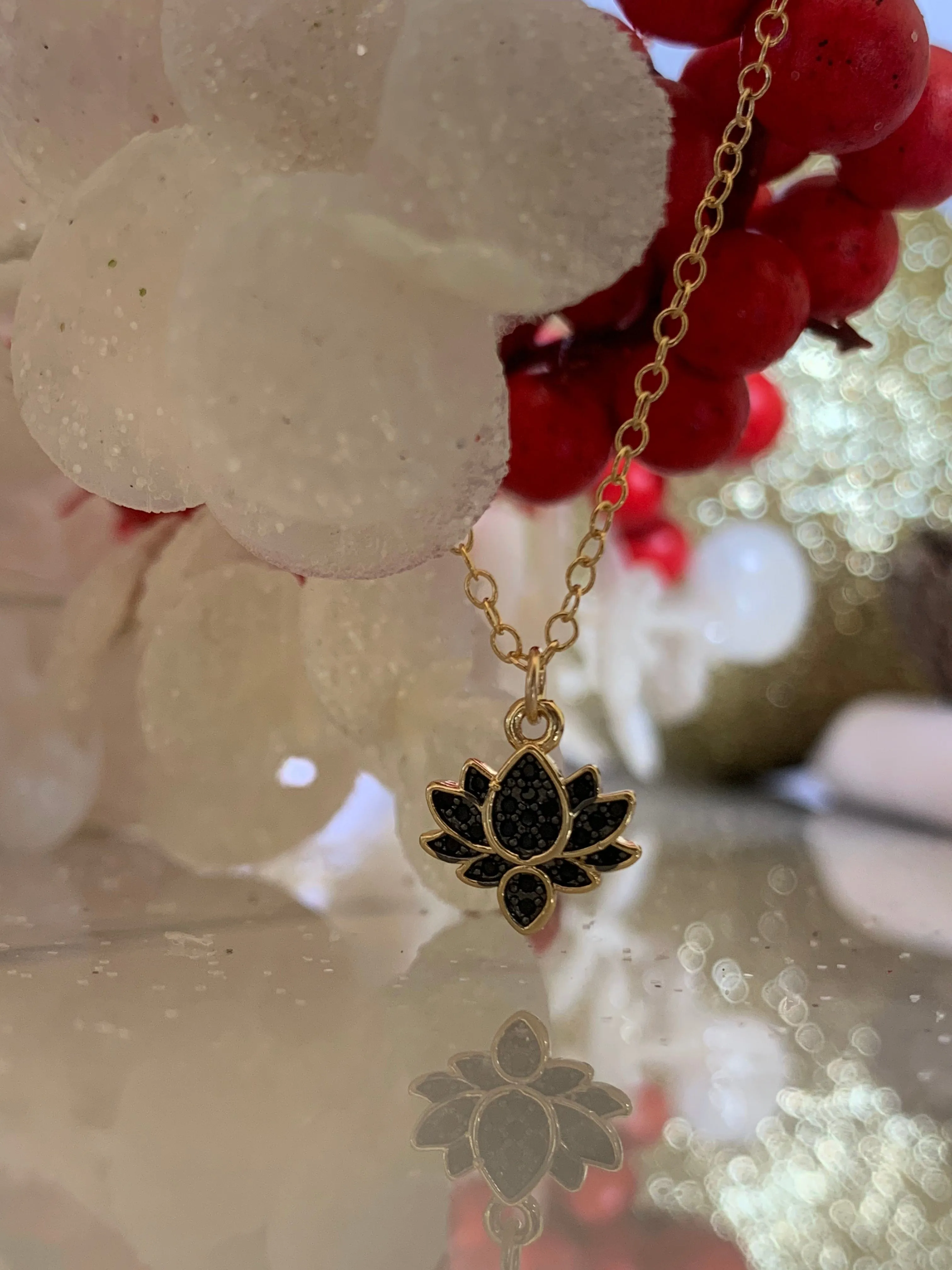 Black Lotus Necklace