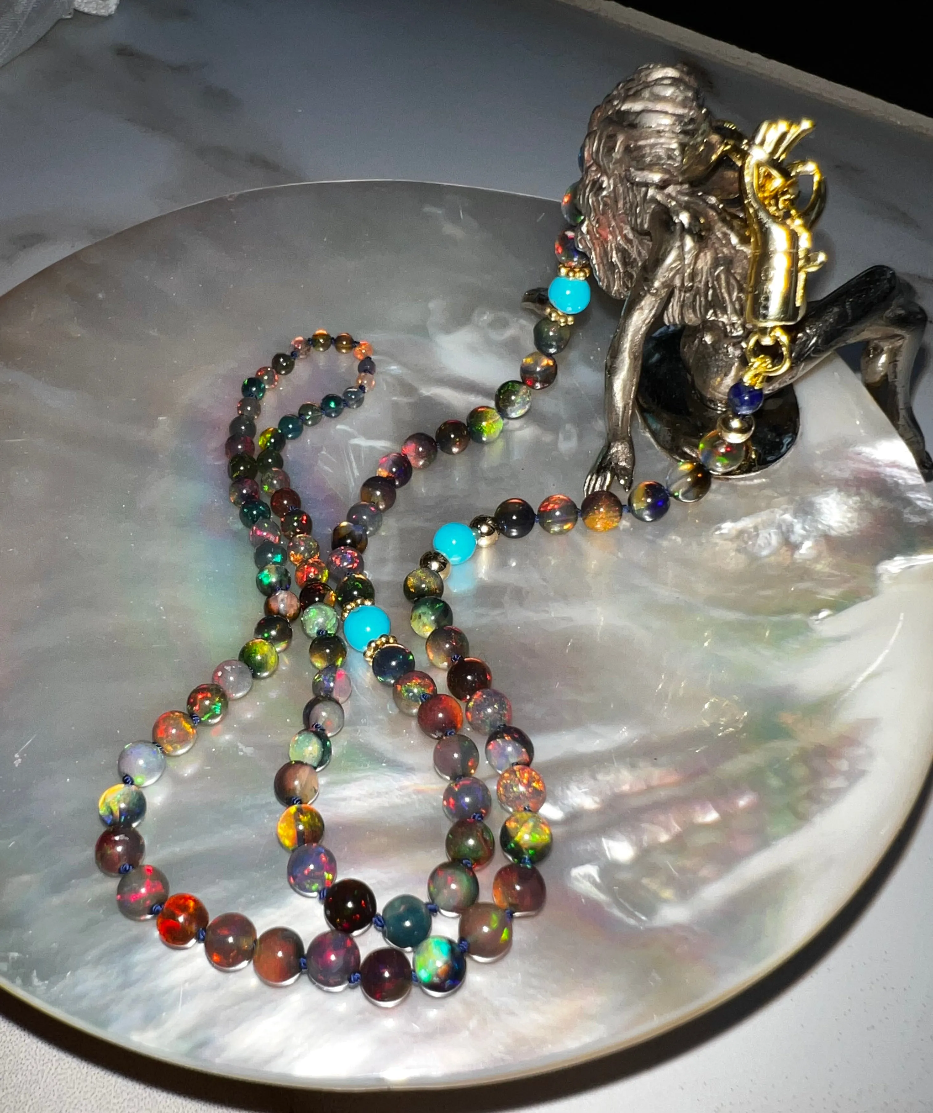 Black Opal Pearl Necklace