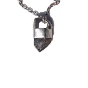 Black Quartz Crystal Point Necklace
