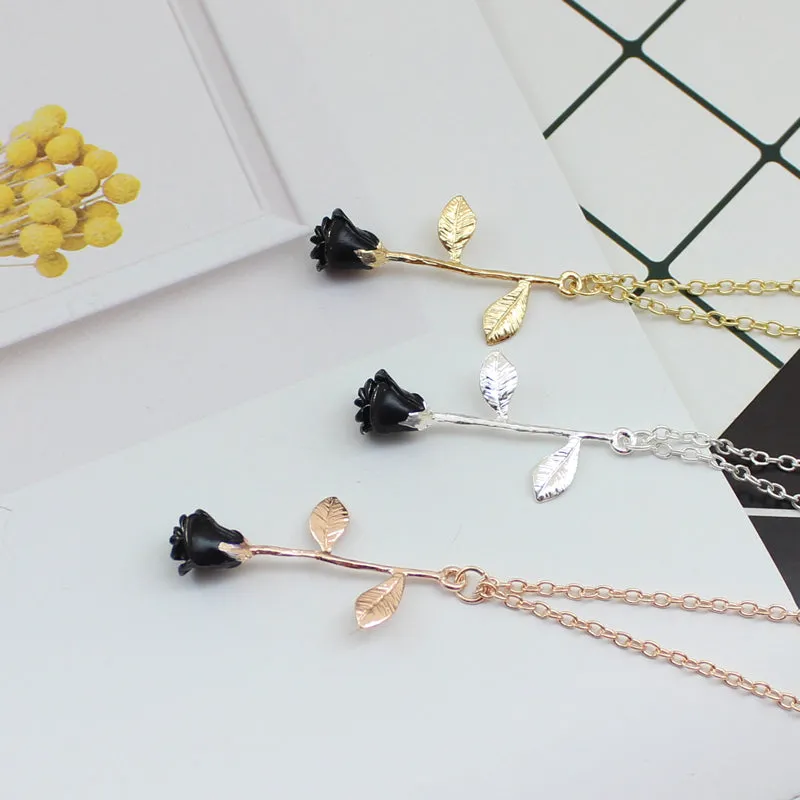 Black Rose Necklace