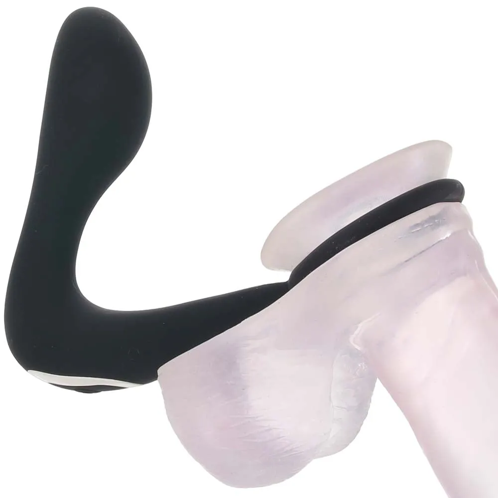 Black Thumb Cock Ring & Prostate Massager