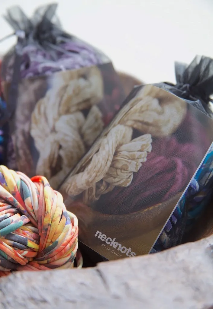 Blue Multi-Color Infinity Scarf Necklace 'Kaleidoscope'