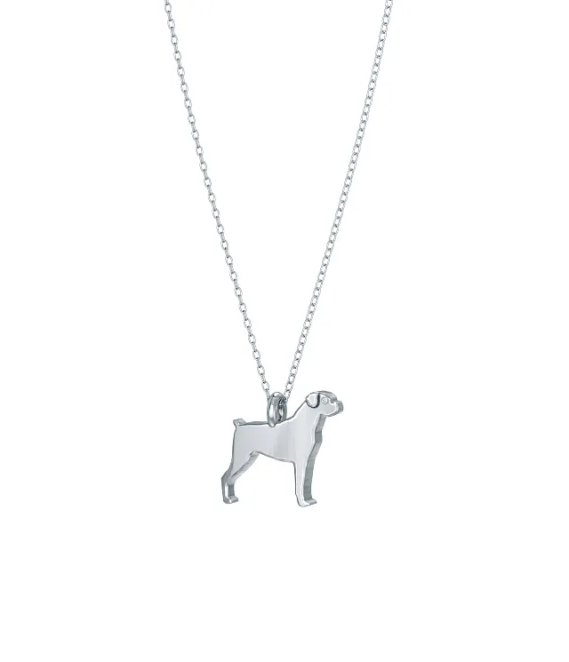 Boxer Mini Pups Diamond Necklace