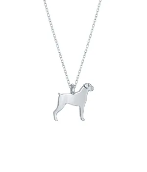 Boxer Mini Pups Diamond Necklace