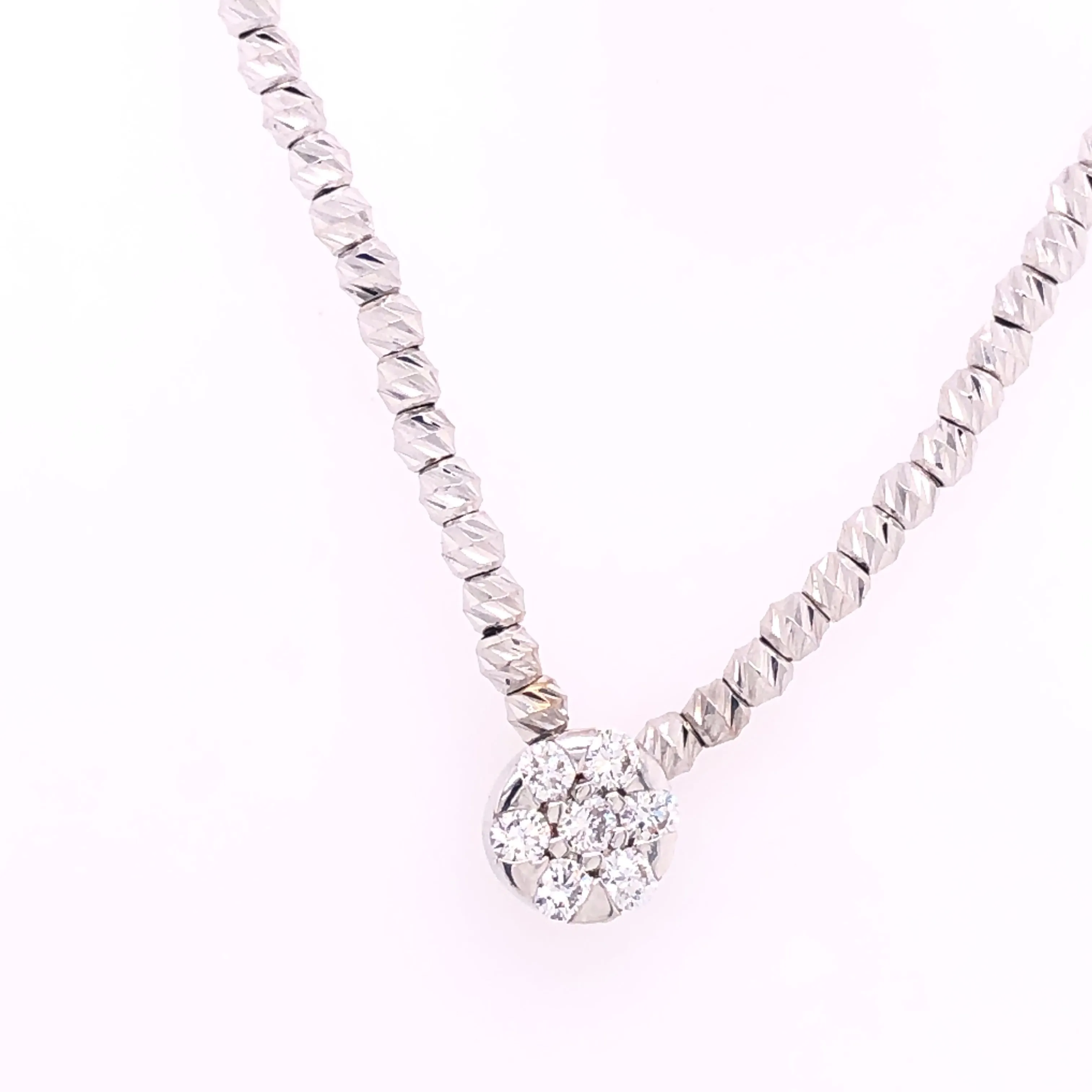 Briolette Silky White Necklace - 50786