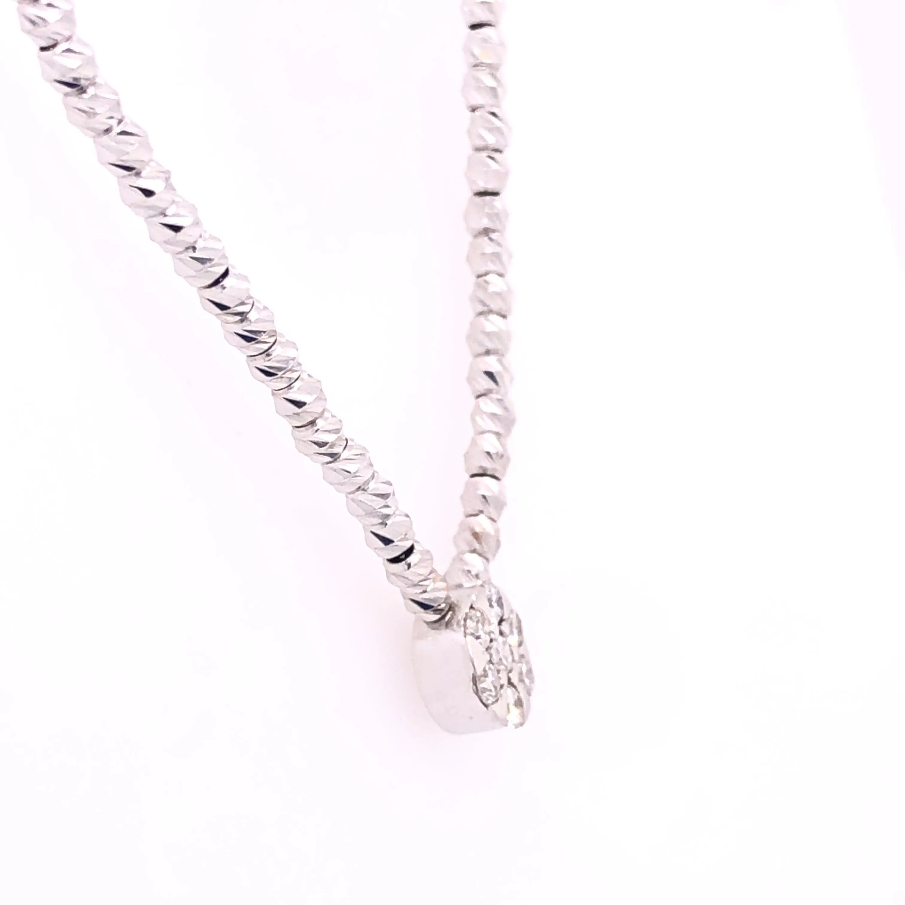 Briolette Silky White Necklace - 50786