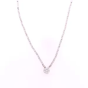 Briolette Silky White Necklace - 50786