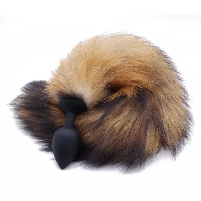 BROWN CAT TAIL TPE PLUG