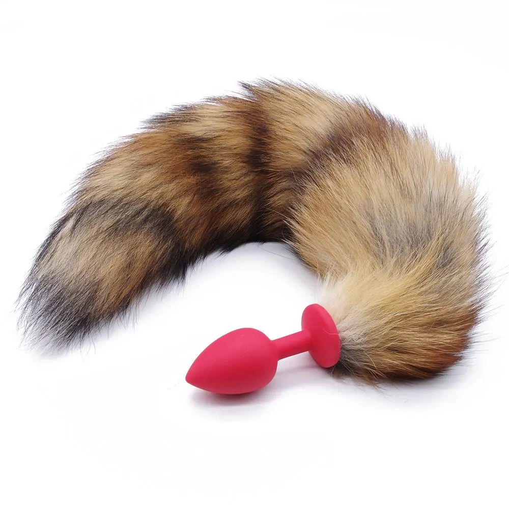 BROWN CAT TAIL TPE PLUG