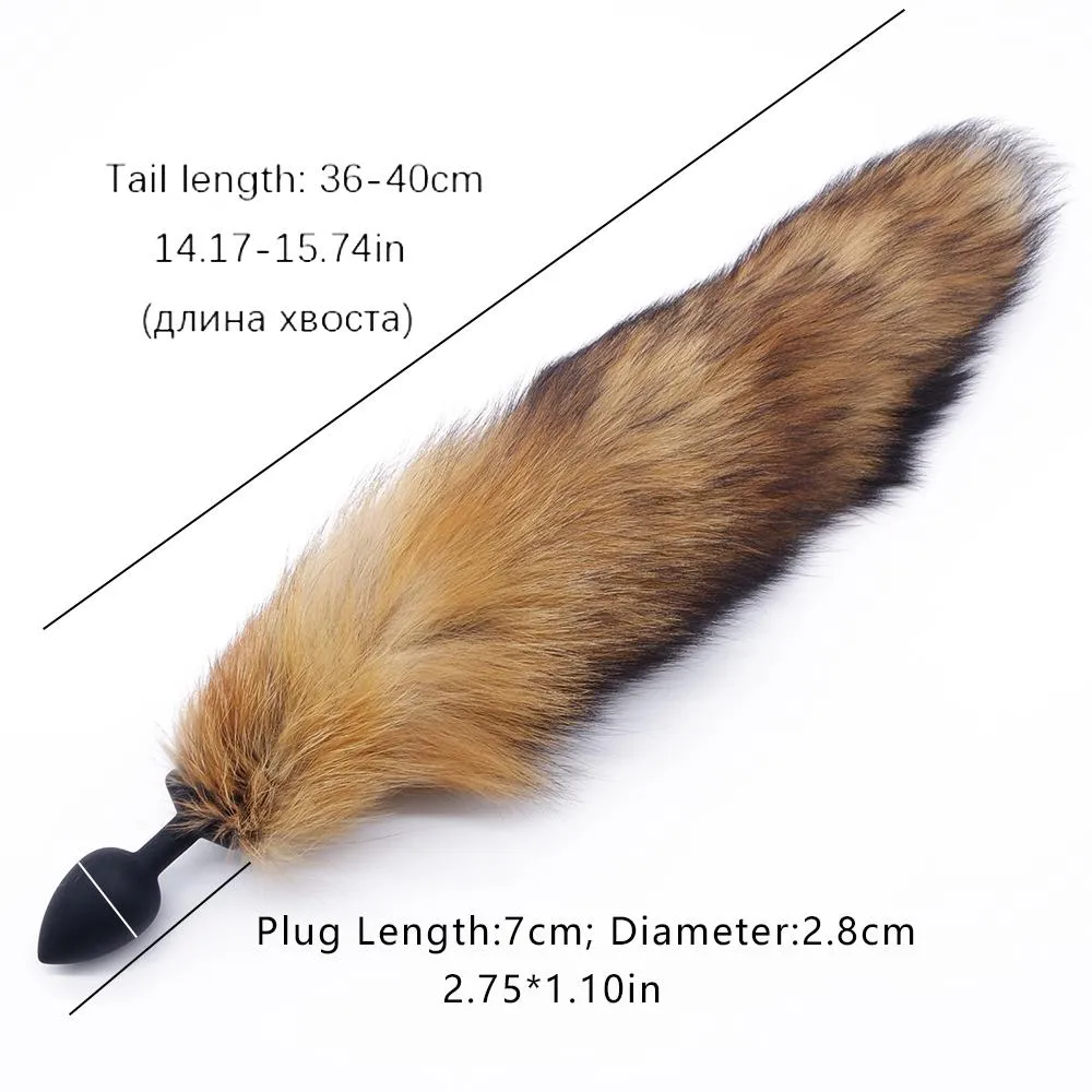 BROWN CAT TAIL TPE PLUG