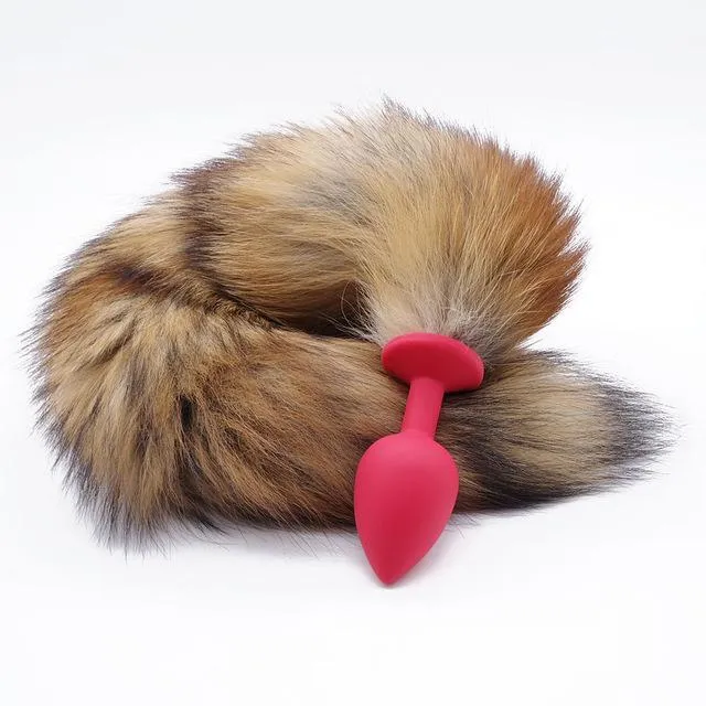 BROWN CAT TAIL TPE PLUG