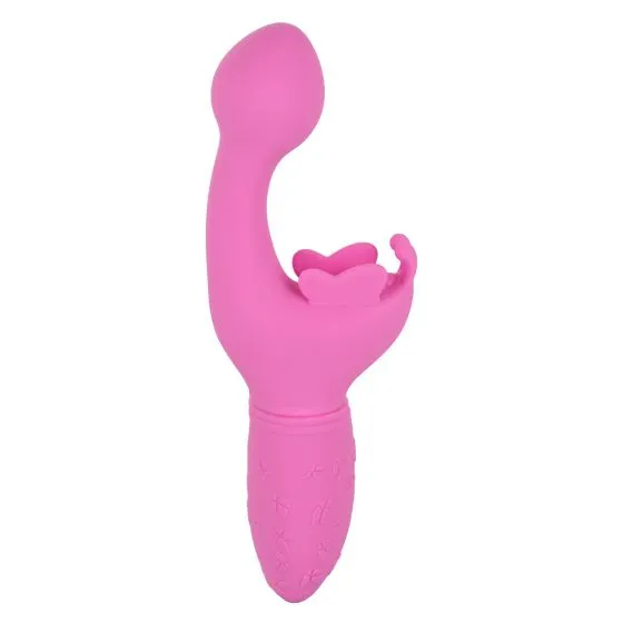 Butterfly Kiss Rechargeable Silicone Vibrator - Pink