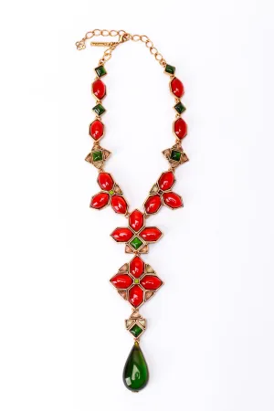 Cabochon Cross Pendant Necklace