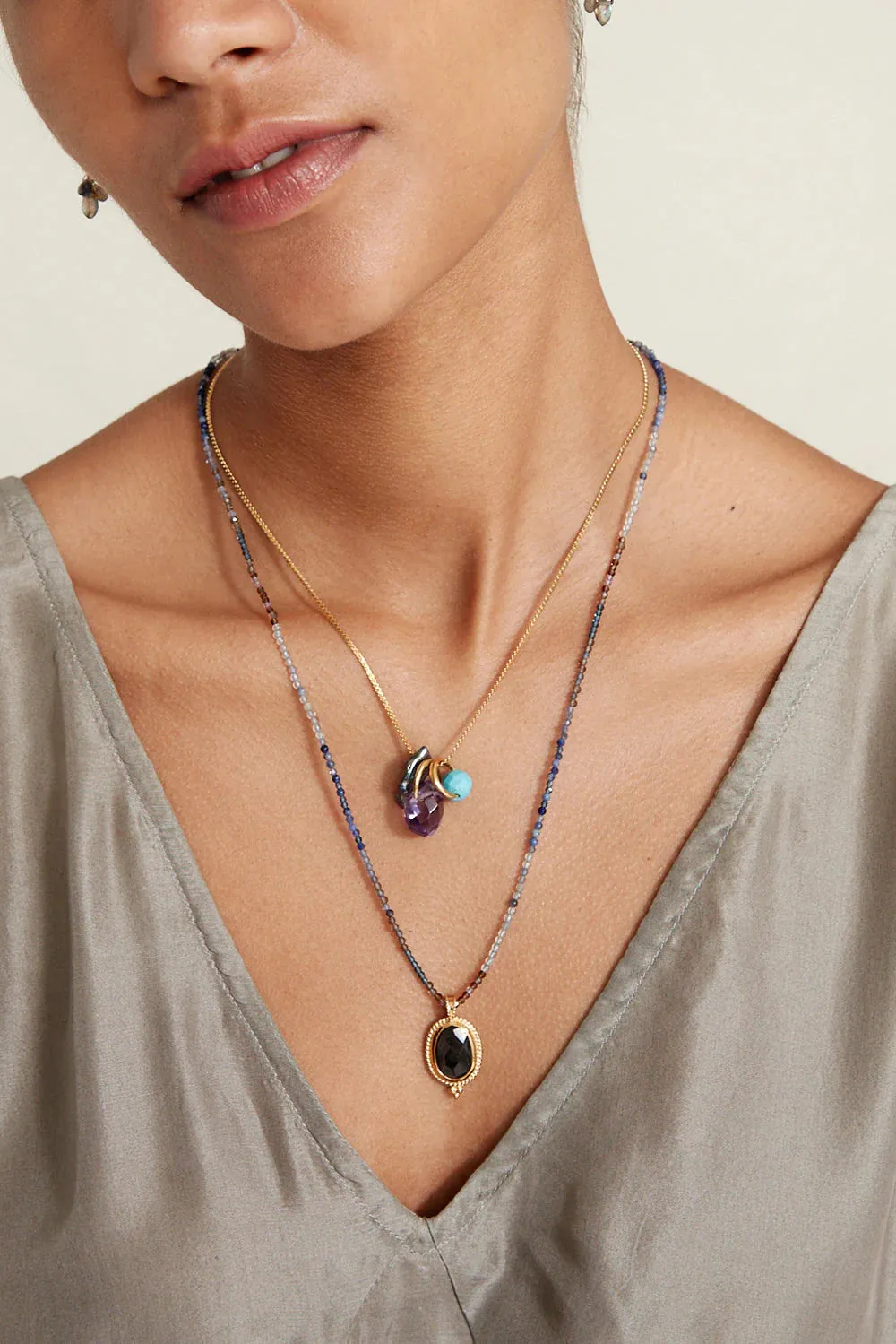 CALYPSO NECKLACE IN BLUE MIX