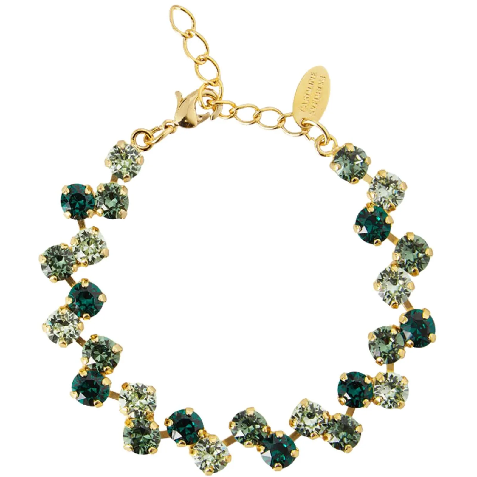 Caroline Svedbom Gold Fiona Bracelet - Green Combo