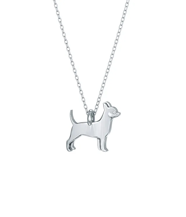 Chihuahua Mini Pups Diamond Necklace