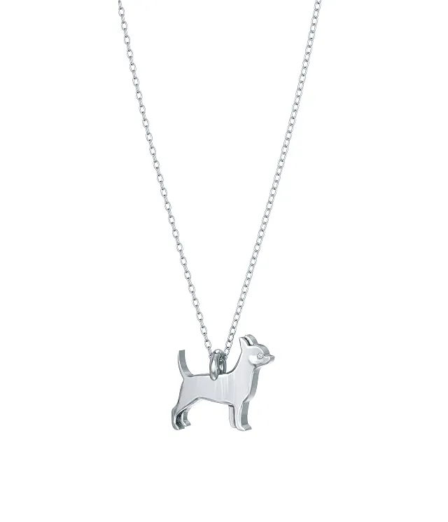 Chihuahua Mini Pups Diamond Necklace