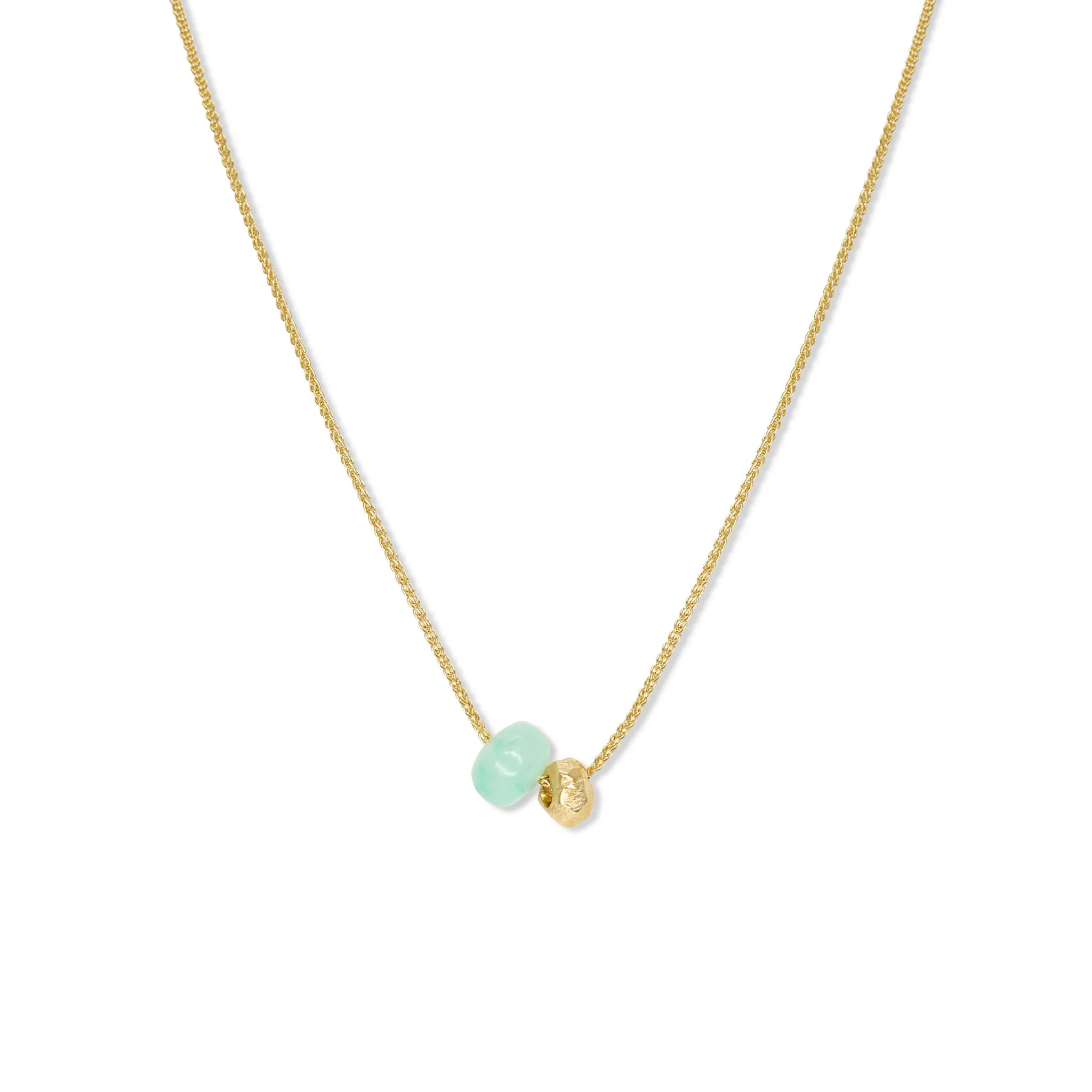 Chrysoprase Dual Bead Necklace