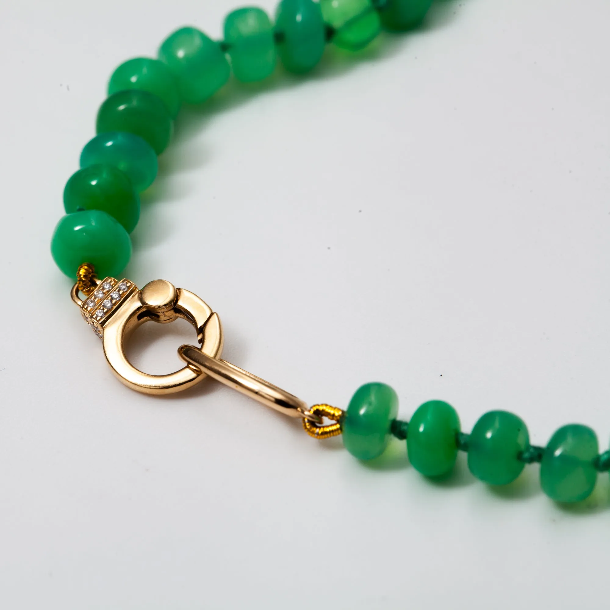 Chrysoprase Rondelle Beaded Necklace
