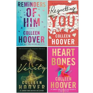 Colleen Hoover Collection 4 Books Set (Reminders of Him A Novel, Regretting You, Verity & Heart Bones)