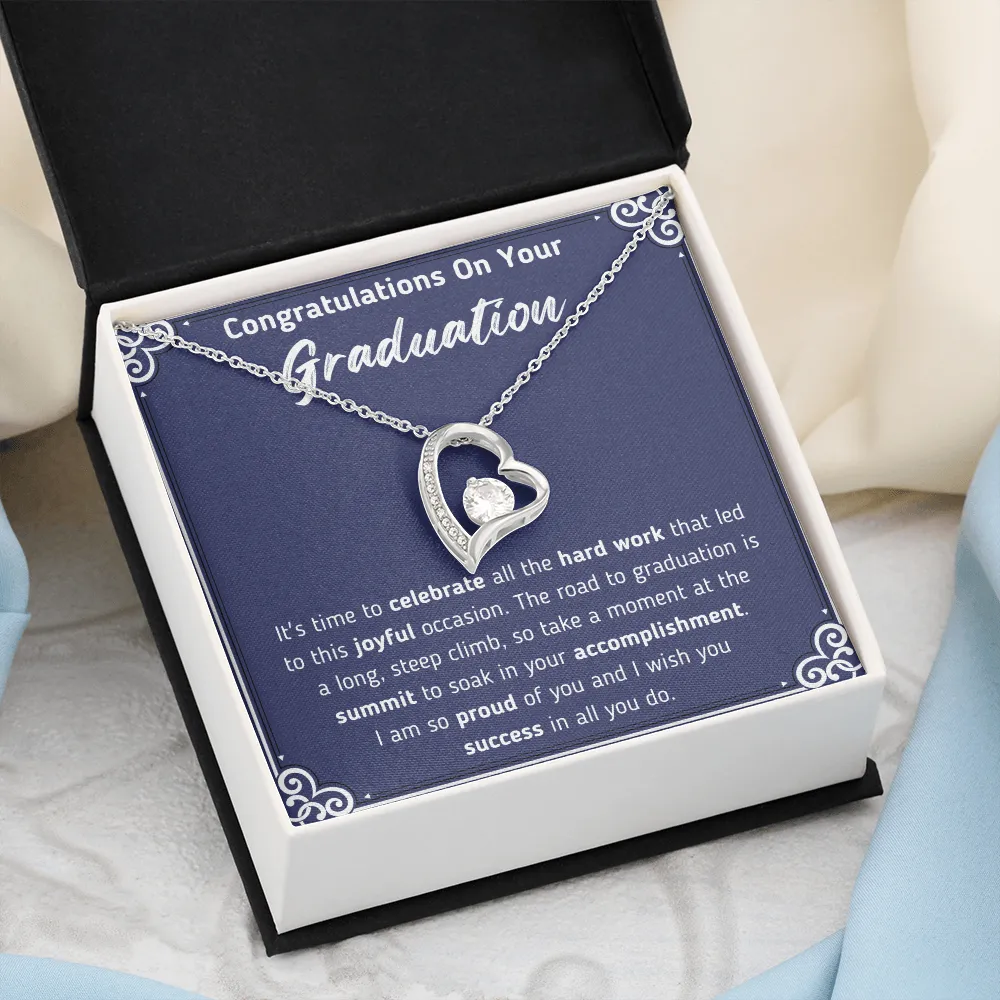 Congratulations On Your Graduation Heart Necklace