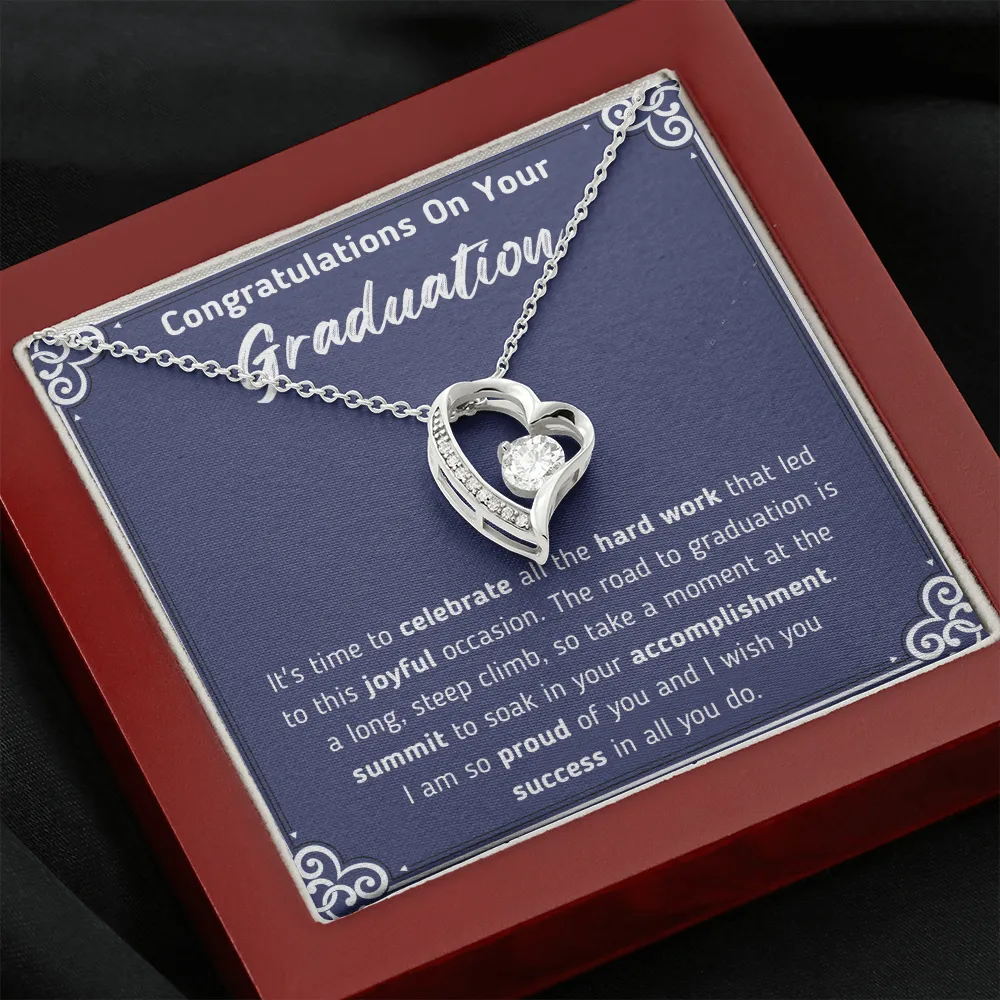 Congratulations On Your Graduation Heart Necklace