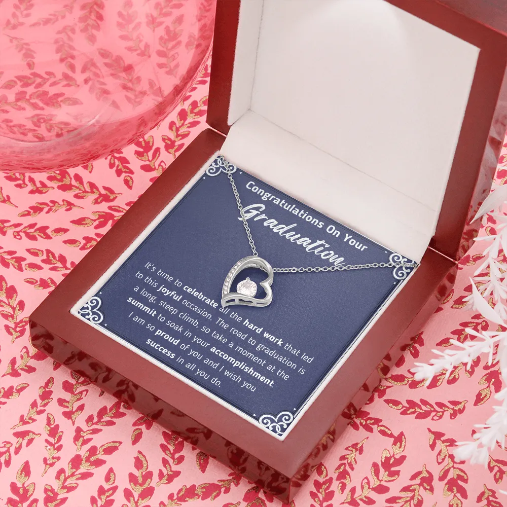 Congratulations On Your Graduation Heart Necklace