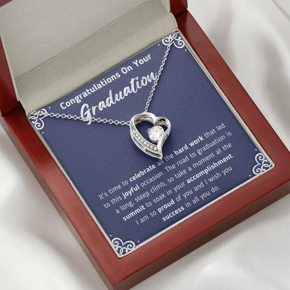 Congratulations On Your Graduation Heart Necklace